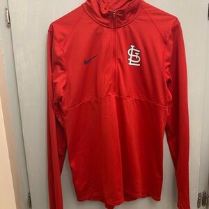 Nike Red St. Louis Cardinals Dri-Fit Quarter-Zip Pullover